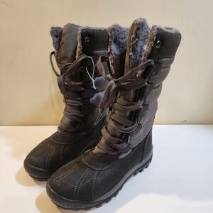 TIMBERLAND Mt. HAYES Women's Tall Waterproof insulated Snow Two Tones size 6